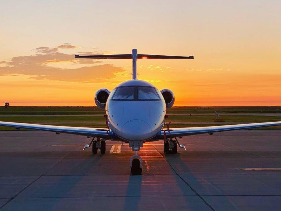 Pilatus PC-24 Jet at sunset