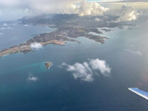 PC-24 Private Jet flies over Grenada