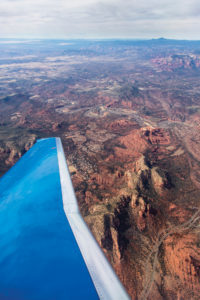 PC-24 Jet wing over Sedona, AZ